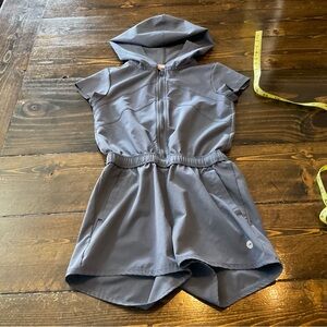 Gray Hooded Romper excellent condition
